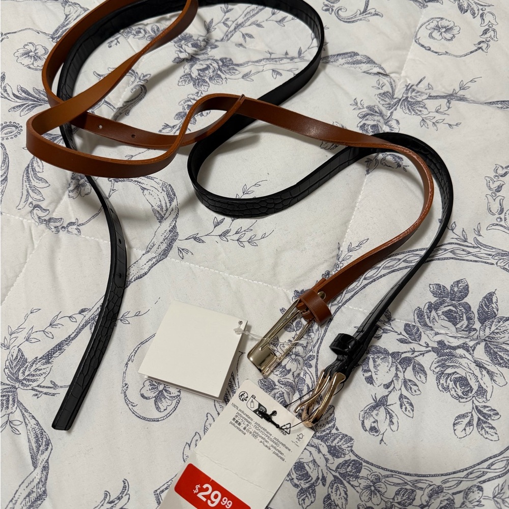 Brown and Black Leather Belt (6)